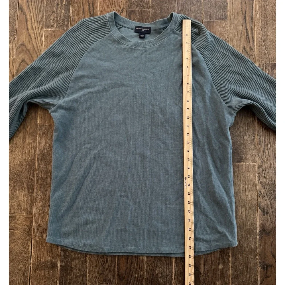 Vintage Banana Republic Men's Pullover Sweater Size Large Green‎ 100% Cotton